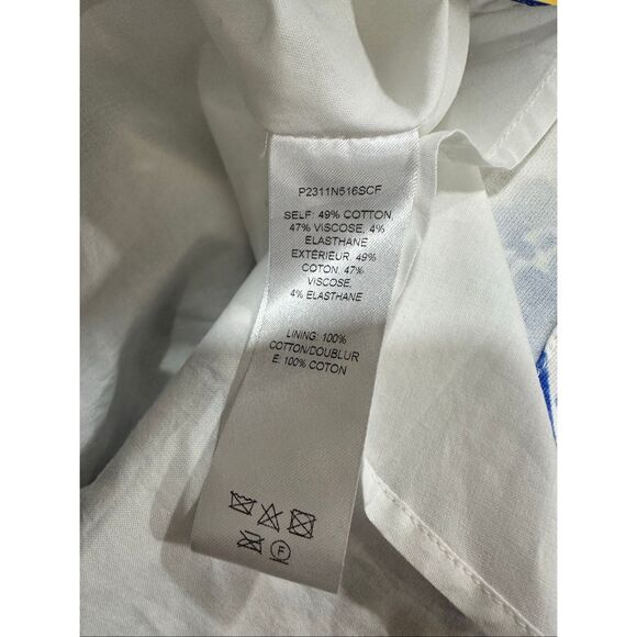 Carolina Herrera Floral Ruffled Minidress in Bluebell Multi US 10 $1990 - Picture 12 of 12